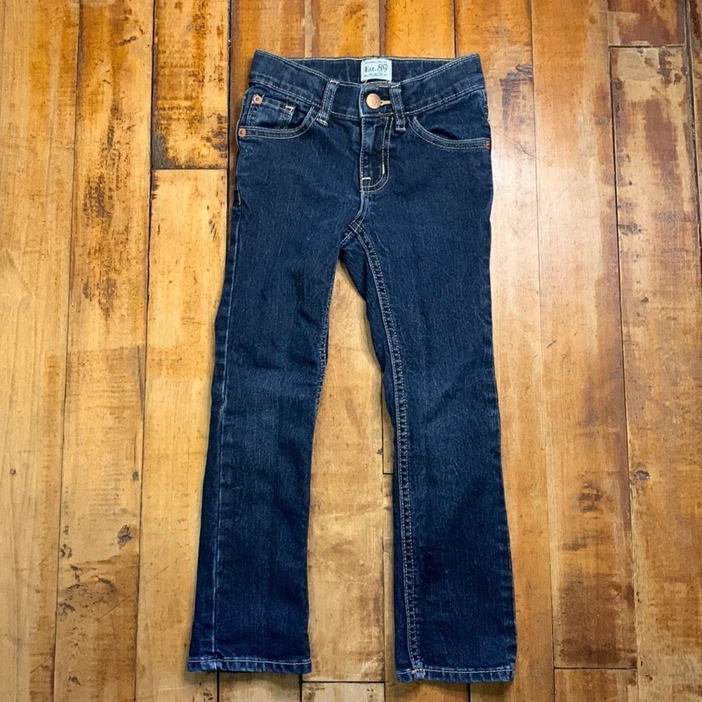 Childrens place jeans size 5 skinny stretch blue jeans dark wash cotton Spring